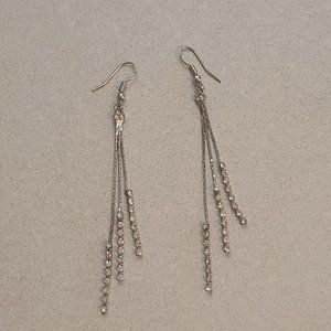 Silver Sparkle Dangling Earrings